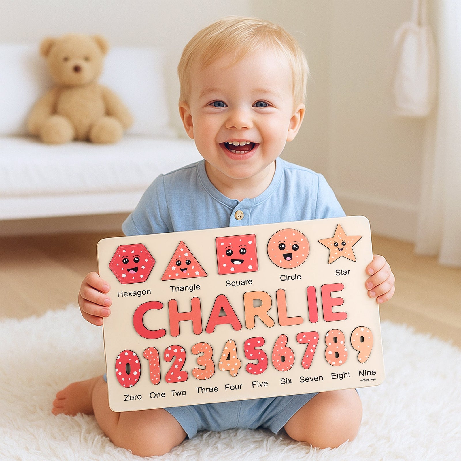 Eco-Friendly Baby Gifts: Name Puzzles Made of Wood for Long-Lasting Fun