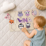 Personalized Name Puzzle - Cow Wooden Animal Puzzle