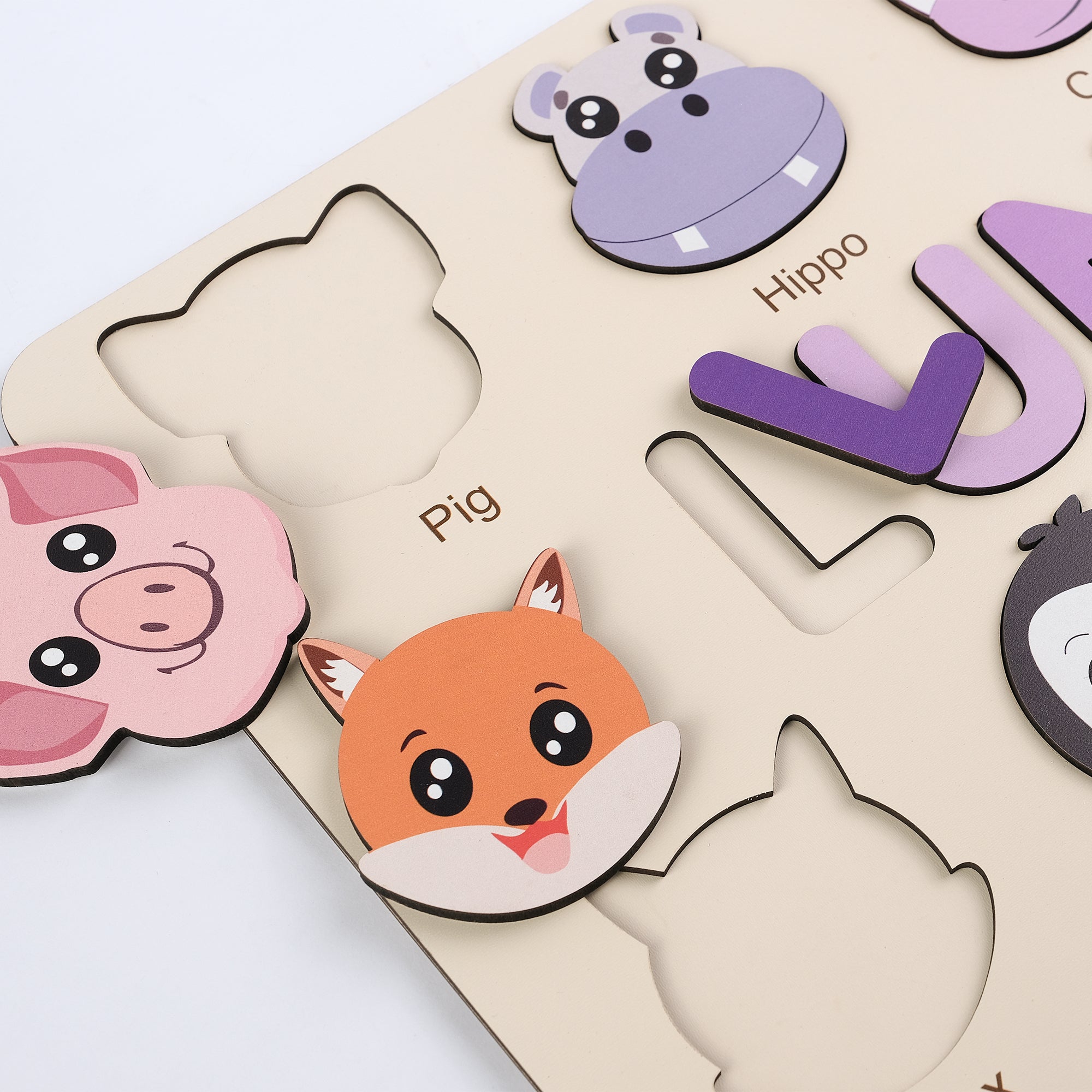 Personalized Name Puzzle - Cow Wooden Animal Puzzle