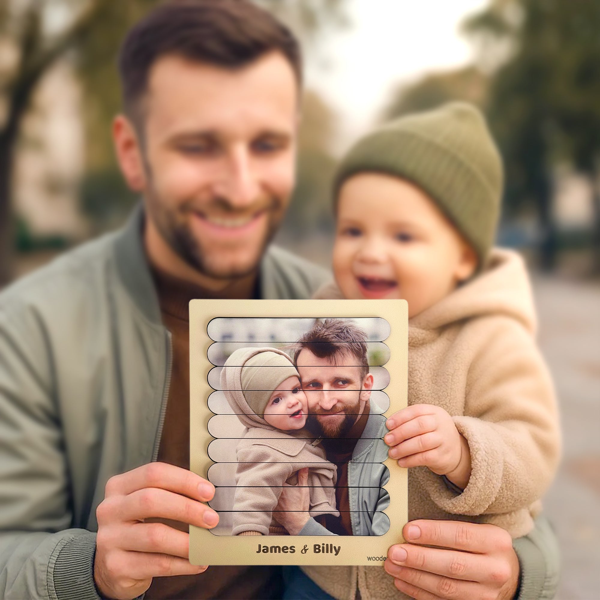 Father Days Wooden Stacking Puzzle - Wooden Games - Montessori Toys