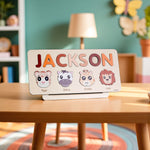 Personalized Wood Name Puzzle - Tiger Wooden Animal Puzzle