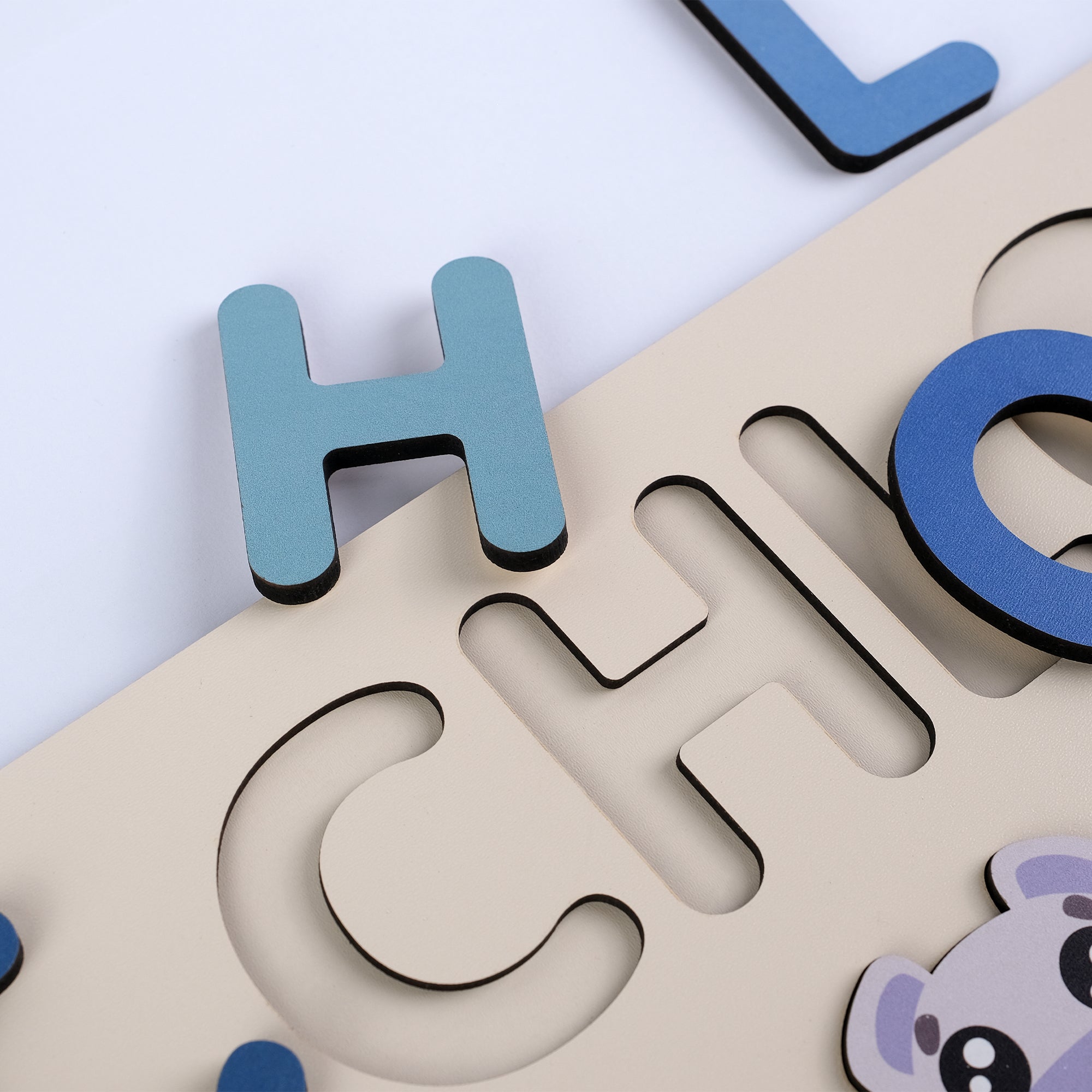 Personalized Wood Name Puzzle - Hippo Wooden Animal Puzzle