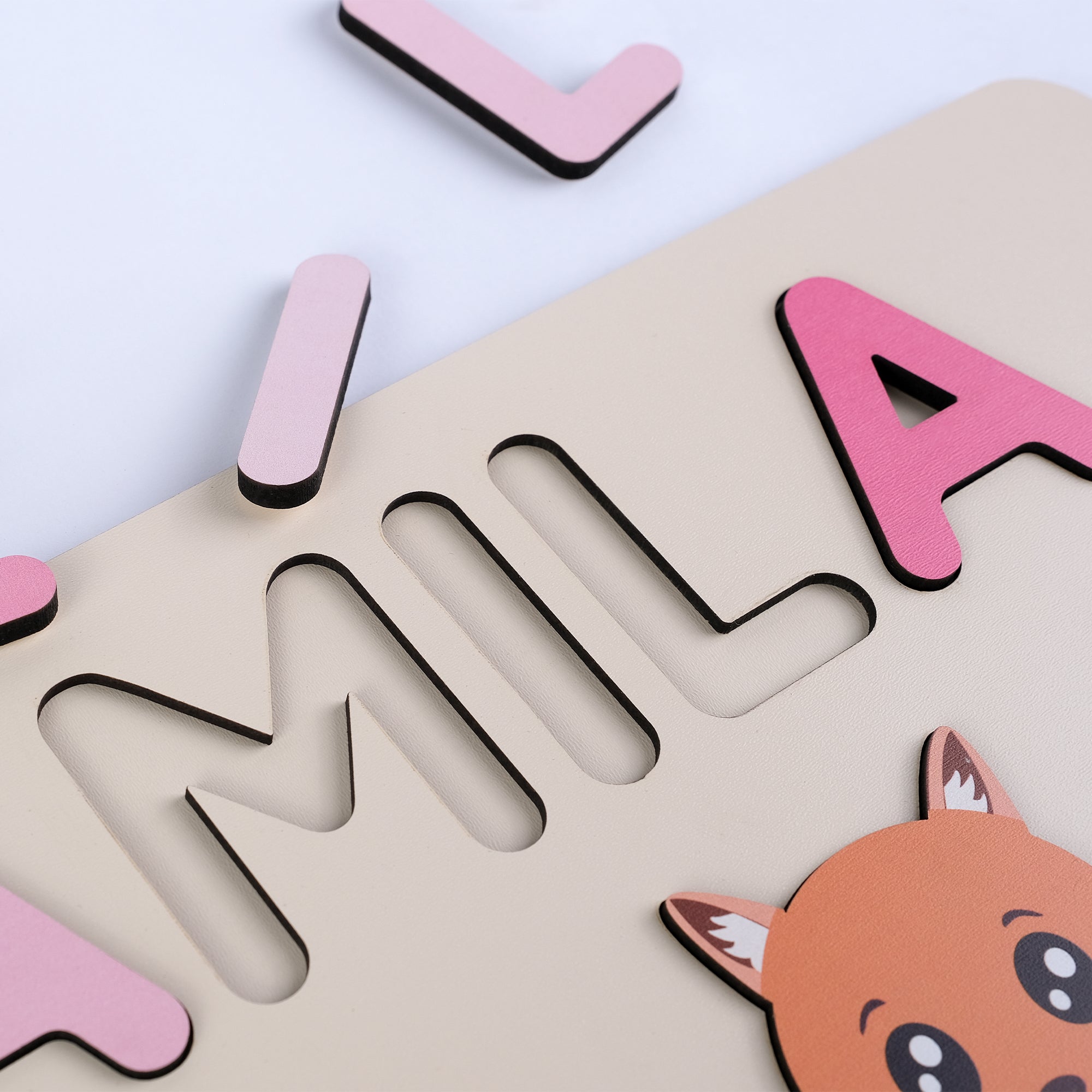 Personalized Wood Name Puzzle - Pig Wooden Animal Puzzle