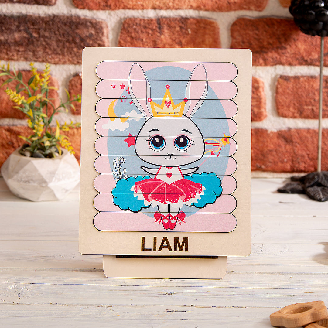 Rabbit Wooden Stacking Puzzle - Wooden Games - Montessori Toys