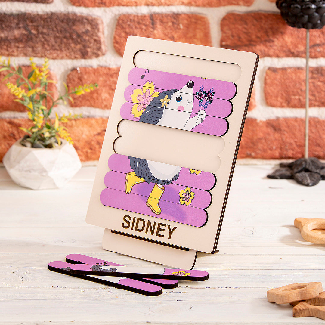 Hedgehog Wooden Stacking Puzzle - Wooden Games - Montessori Toys