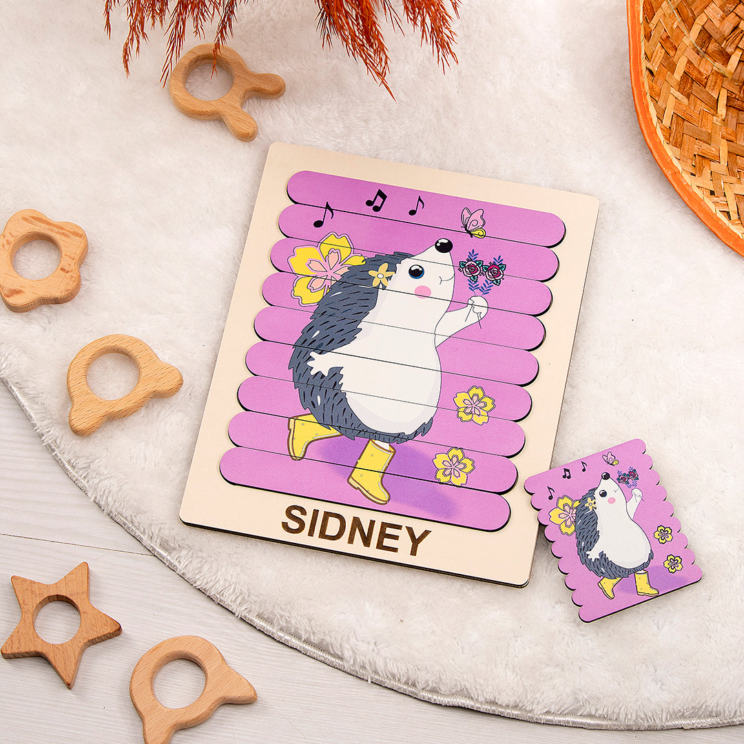 Hedgehog Wooden Stacking Puzzle - Wooden Games - Montessori Toys