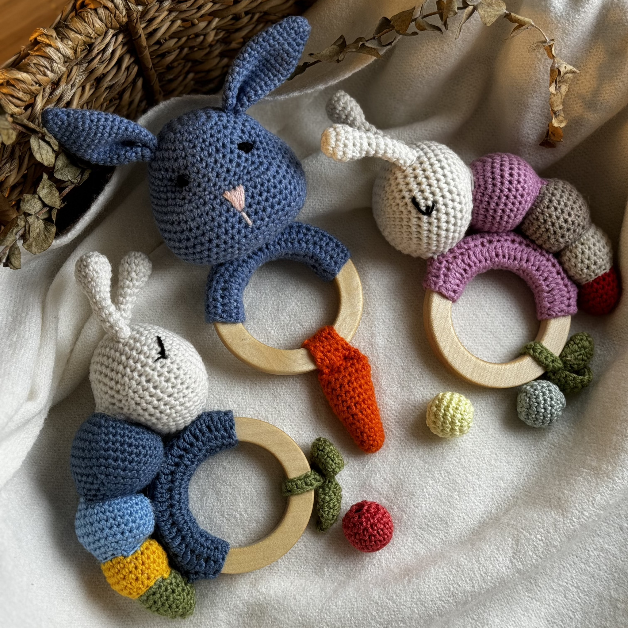 Rattle Toys for Newborn - Crochet Baby Rattle