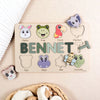 Bee Wooden Animal Puzzle - Personalized Wood Name Puzzle