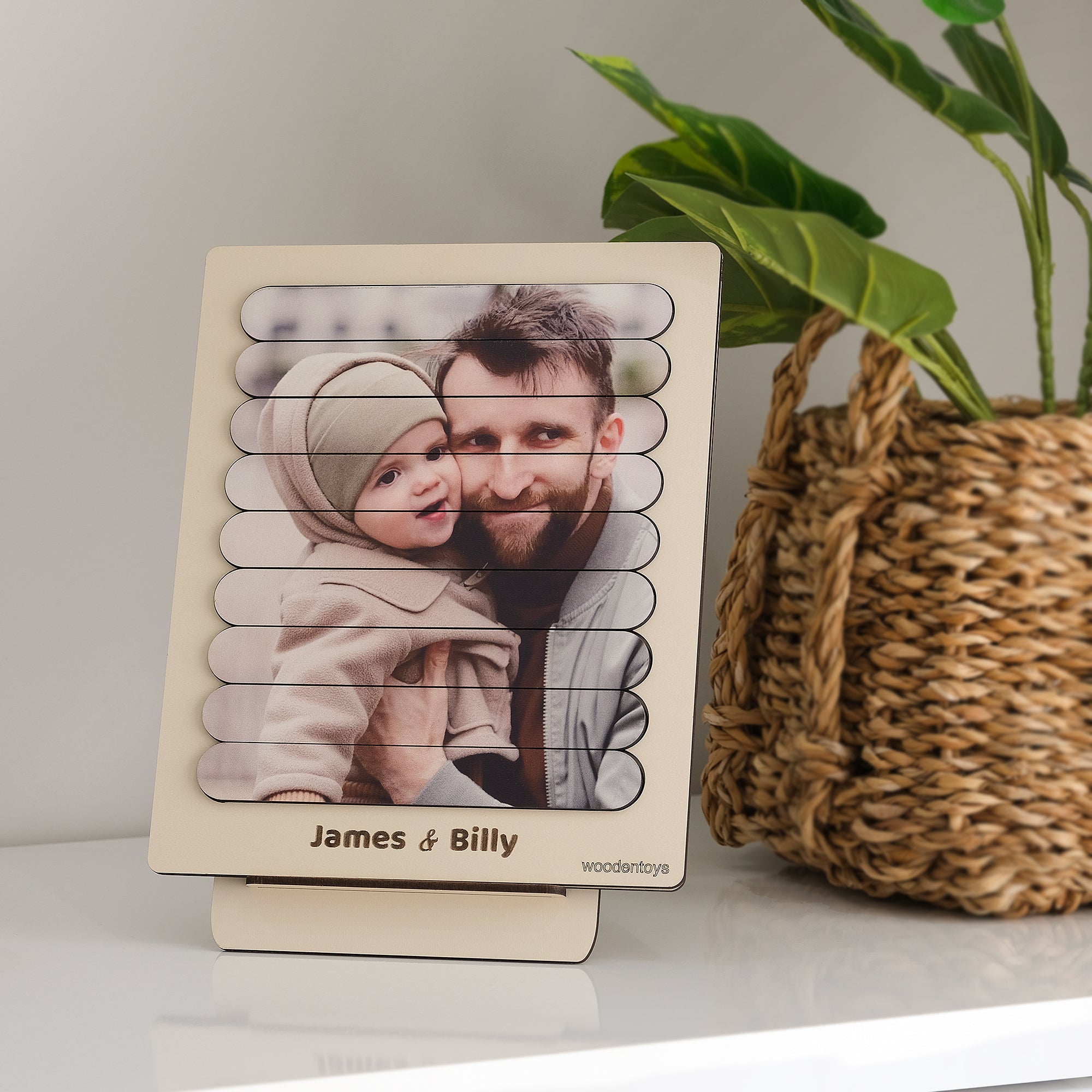 Father Days Wooden Stacking Puzzle - Wooden Games - Montessori Toys