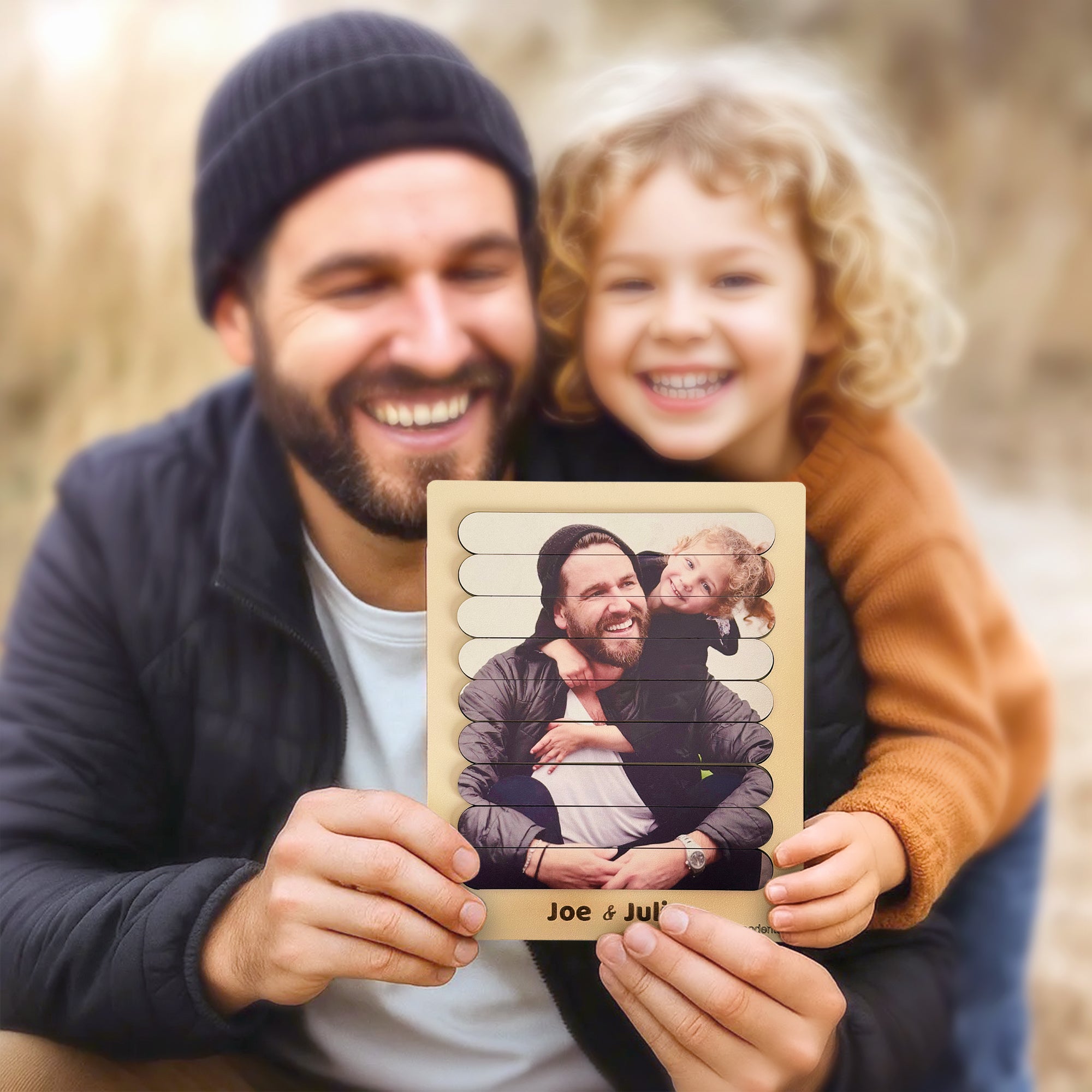 Father Days Wooden Stacking Puzzle - Wooden Games - Montessori Toys