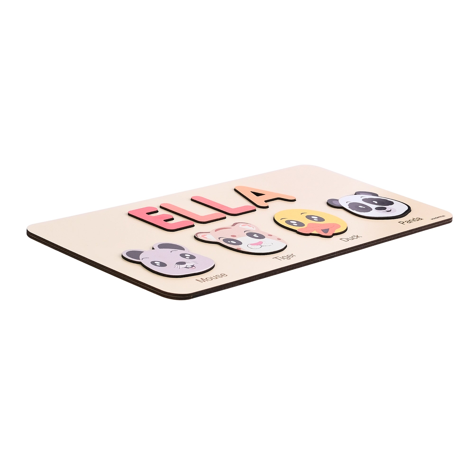 Personalized Wood Name Puzzle - Mouse Wooden Animal Puzzle