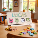 Personalized Wood Name Puzzle -  Crocodile Wooden Animal Puzzle