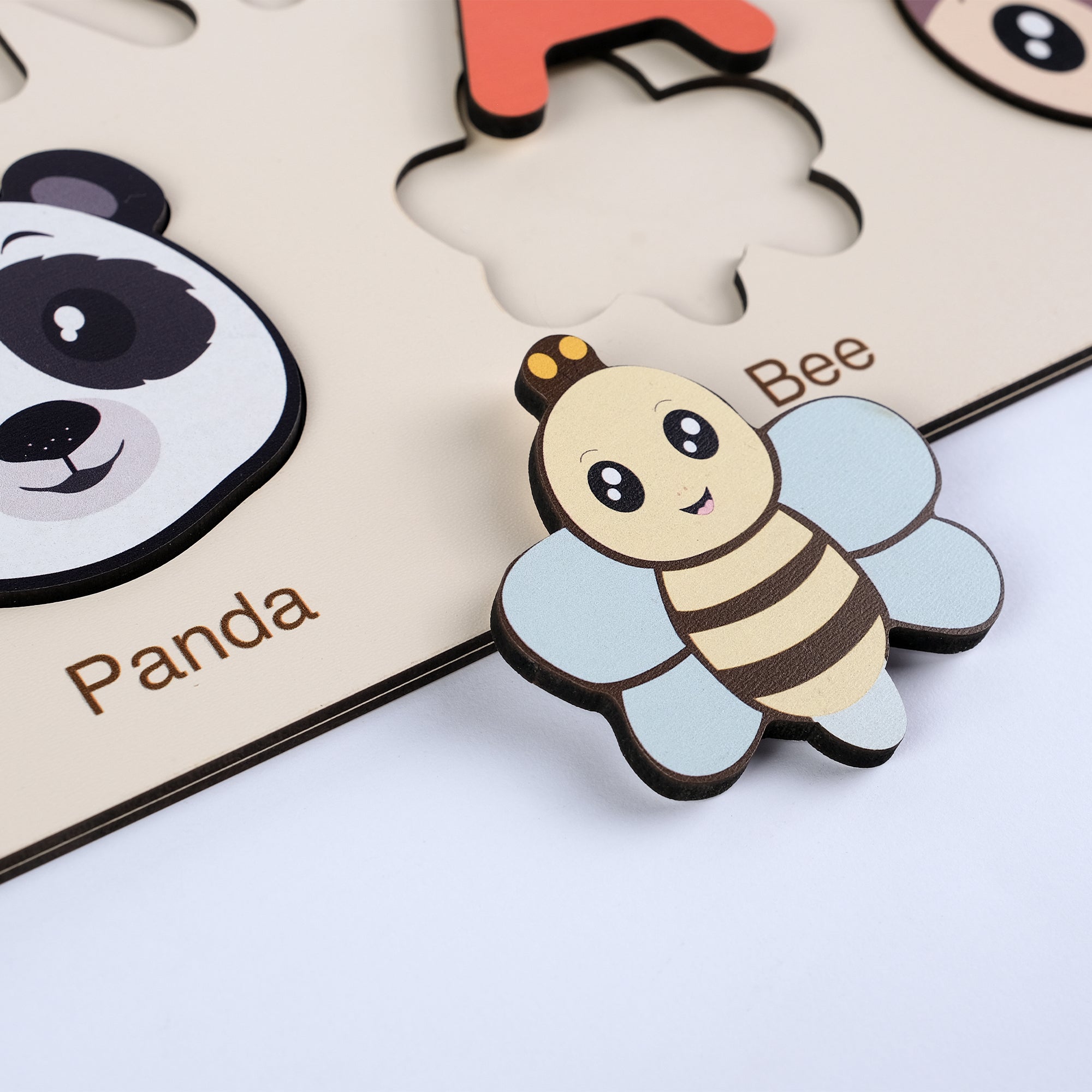 Personalized Wood Name Puzzle - Panda Wooden Animal Puzzle