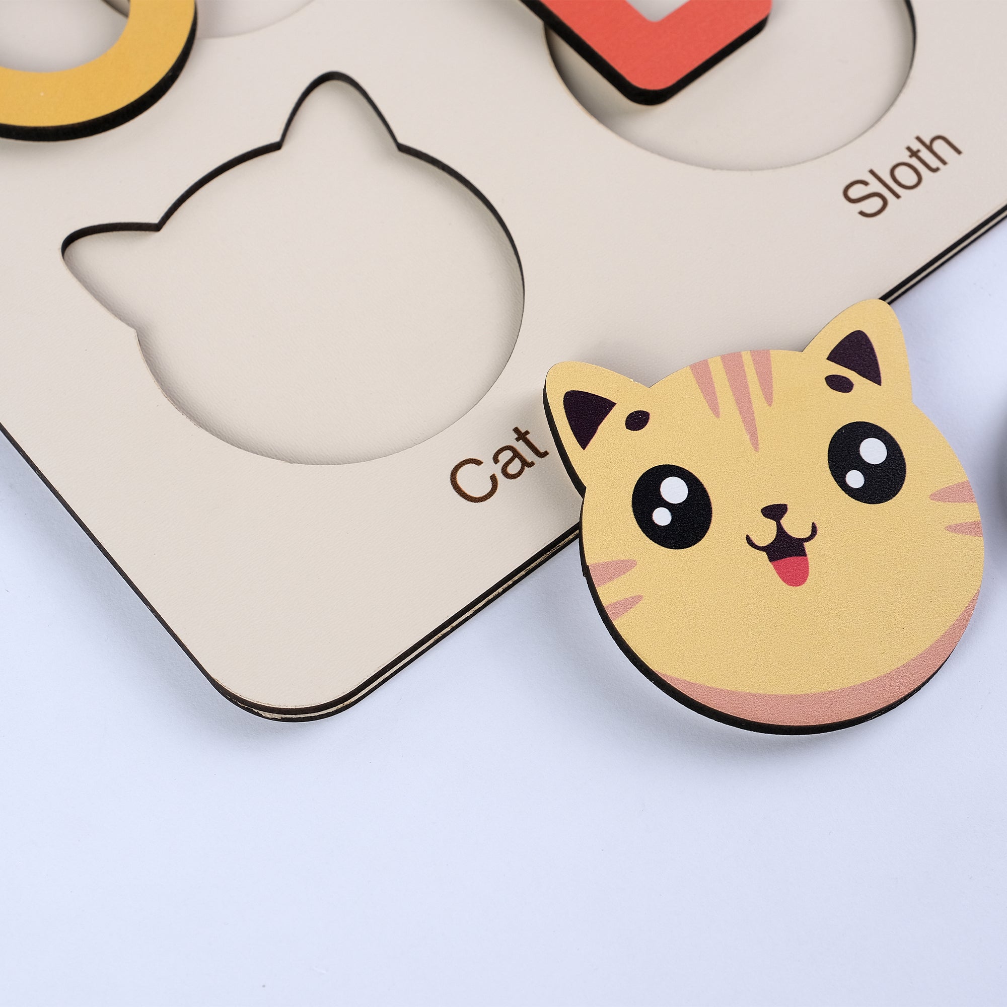 Personalized Wood Name Puzzle - Cat Wooden Animal Puzzle