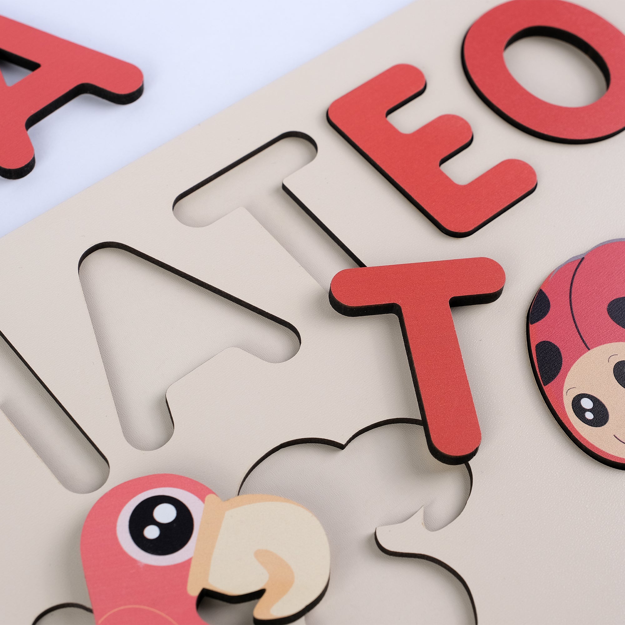 Personalized Wood Name Puzzle - Zebra Wooden Animal Puzzle