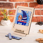 Dog Wooden Stacking Puzzle - Wooden Games - Montessori Toys